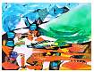 27 Fear Of Open Water 18 x 24 inches acrylic & fabric on canvas 2018 R.jpg